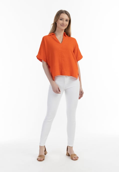 usha Blouse shirt Dames oranje - Image 2