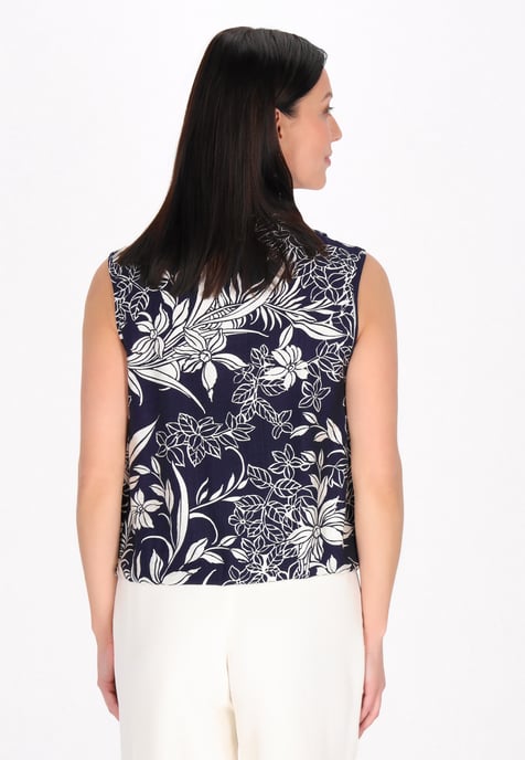 usha Blouse vrouwen marine gebroken wit - Image 4