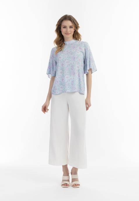 usha blouse met korte mouwen Dames Turkoois Veelkleurig - Image 2