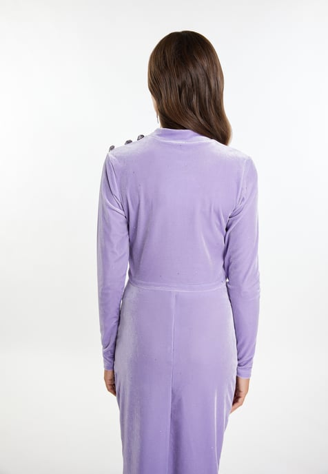 Faina Fluwelen overhemd met glitters Dames lavendel - Image 4