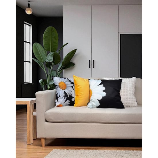 Gek op kussens! Sierkussen daisies | 45 x 45 cm | katoen/polyester - Image 2