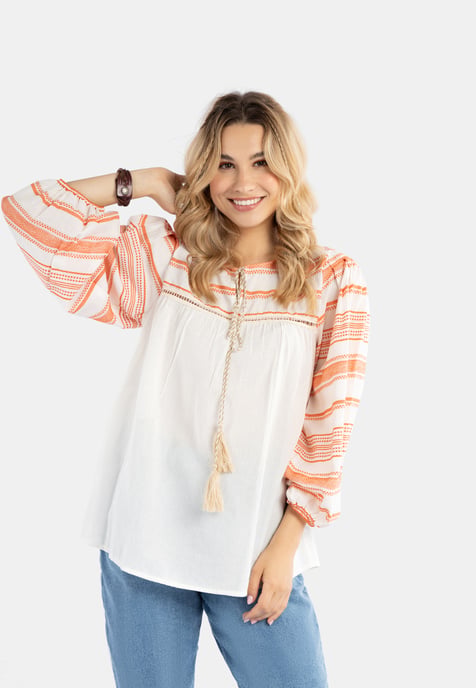 IZIA Blouse Dames oranje - Image 3