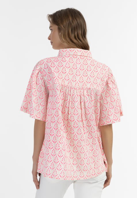 IZIA blouse met korte mouwen Dames neonroze - Image 4