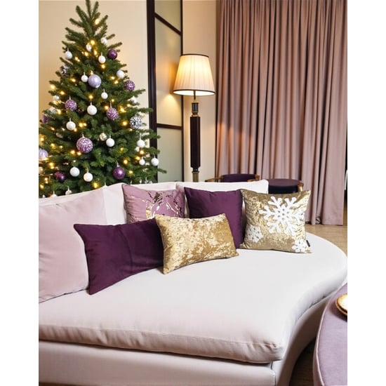 Gek op kussens! Sierkussen velvet aubergine | 45 x 45 cm | polyester - Image 2