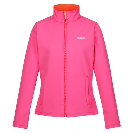 Regatta Womens/Ladies Connie V Softshell Walking Jacket (Flamingo Pink/Satsuma) - Image 1