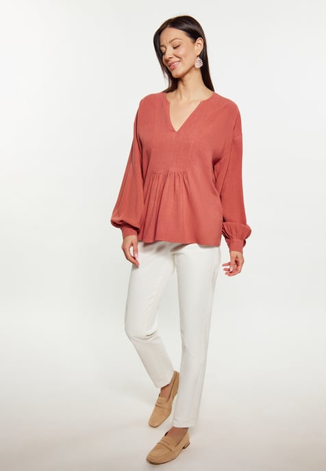 usha Blouse Dames Roest oranje - Image 2