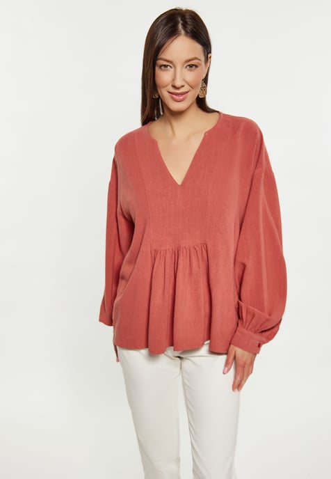usha Blouse Dames Roest oranje - Image 3
