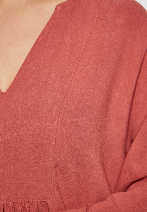 usha Blouse Dames Roest oranje - Image 5