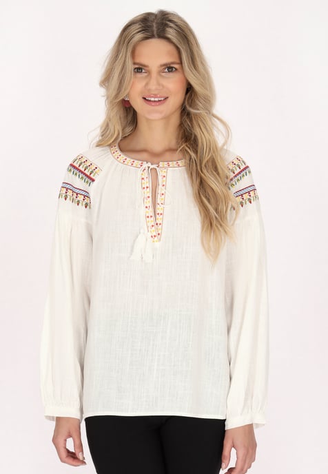 usha Blouse Dames wit - Image 3