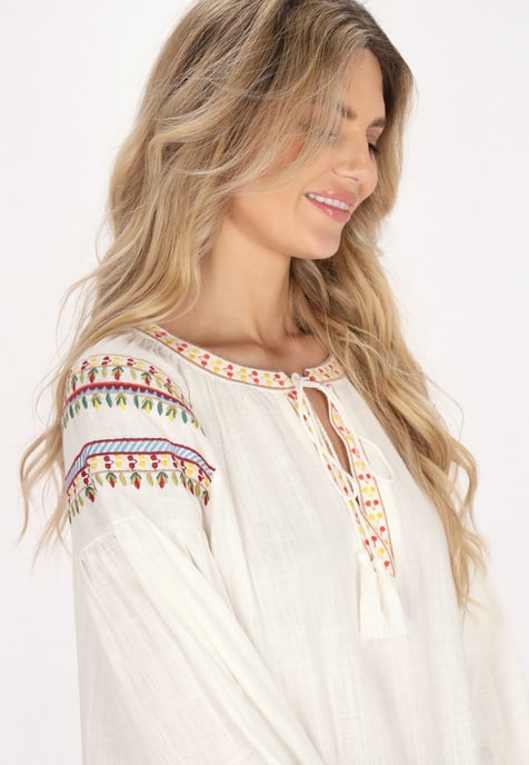 usha Blouse Dames wit - Image 5
