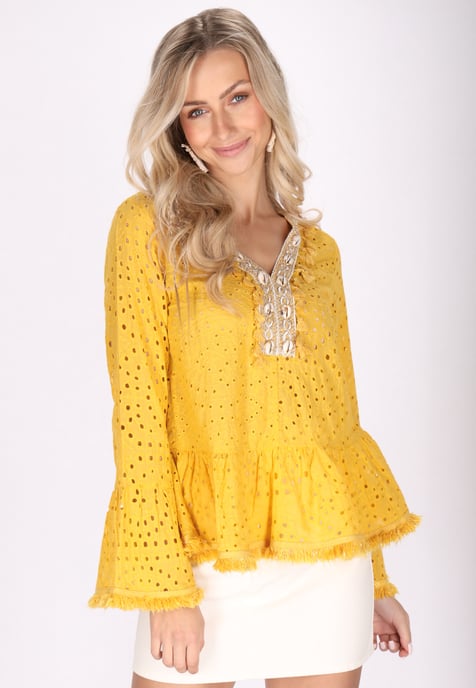 IZIA Blouse Dames geel - Image 3