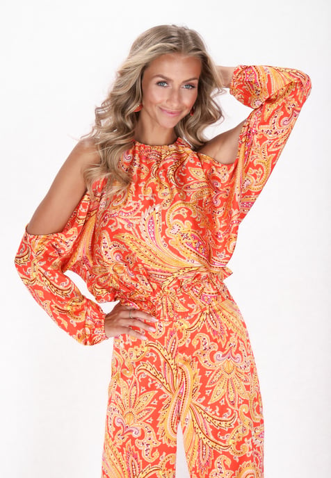 IZIA Blouse vrouwen oranje veelkleurig - Image 3