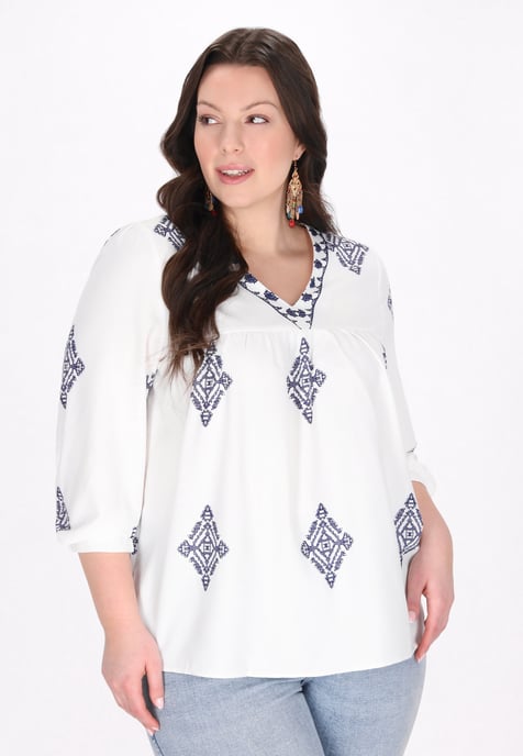 usha Grote maat blouse vrouwen wit - Image 3