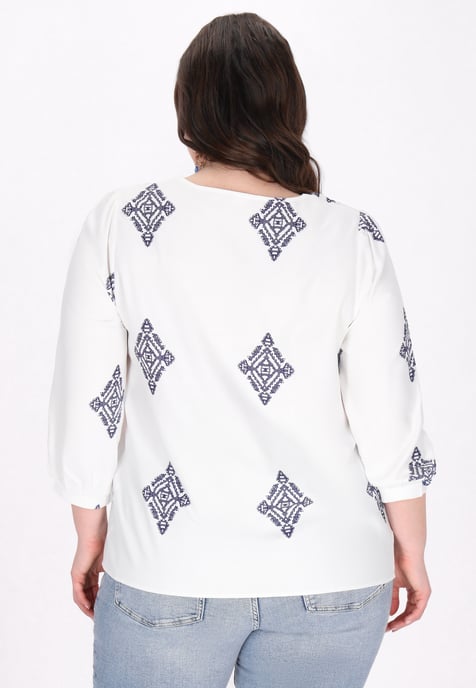 usha Grote maat blouse vrouwen wit - Image 4