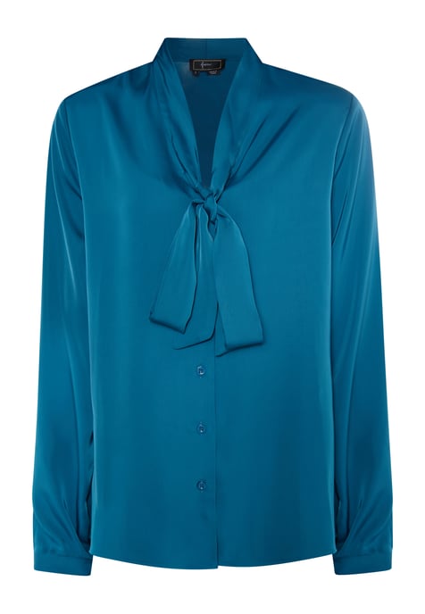 Faina sjaal blouse Dames Smaragdblauw - Image 1