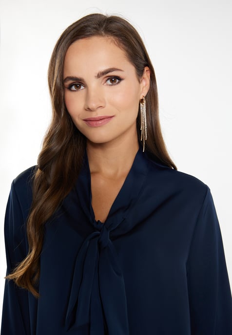 Faina sjaal blouse Dames marine - Image 5
