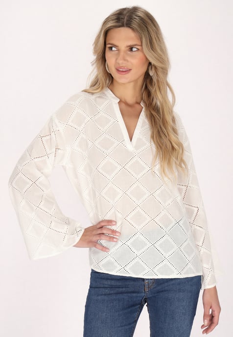 usha Blouse Dames wit - Image 3