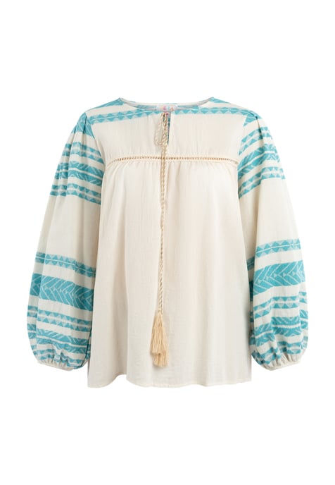 IZIA Blouse Dames turkoois - Image 1