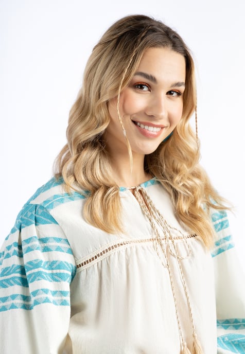 IZIA Blouse Dames turkoois - Image 5