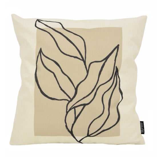 Gek op kussens! Japandi leaves | 45 x 45 cm | kussenhoes | katoen/linnen - Image 1