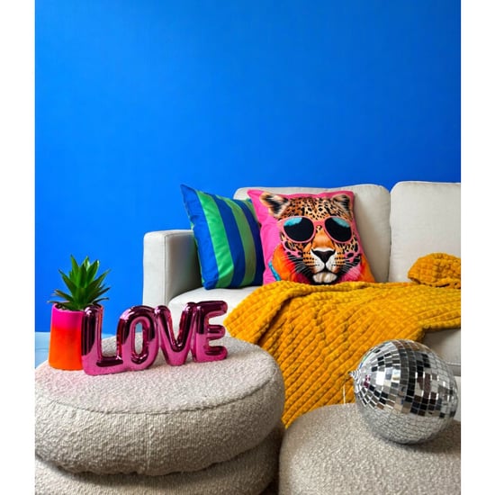 Gek op kussens! Streep blauw/groen | 45 x 45 cm | kussenhoes | katoen/polyester - Image 2
