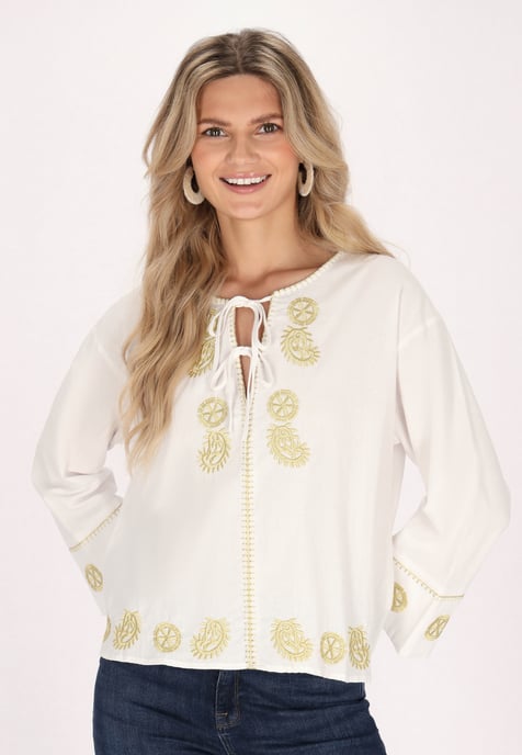 usha Blouse Dames wit - Image 3