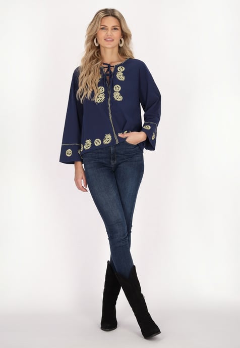 usha Blouse Dames marine - Image 2