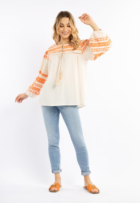 IZIA Blouse Dames oranje - Image 2
