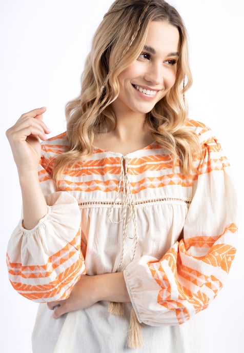 IZIA Blouse Dames oranje - Image 5