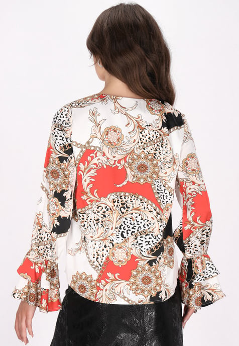 Faina Blouse Dames rood - Image 4