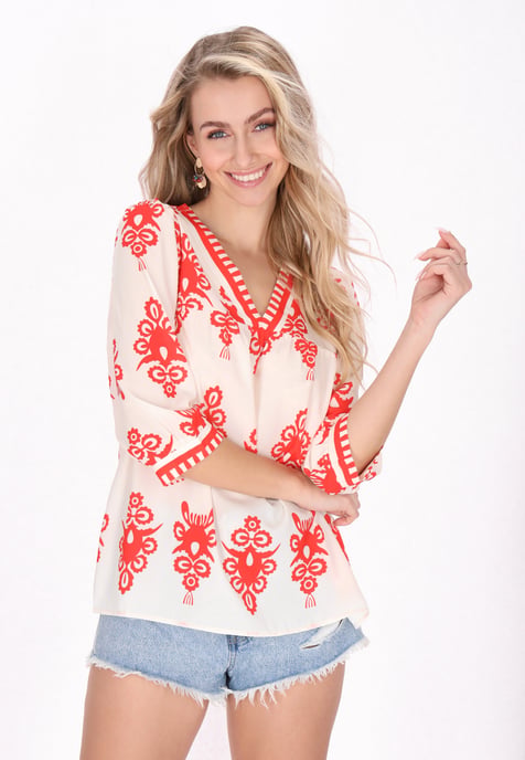 IZIA Blouse vrouwen oranje - Image 3