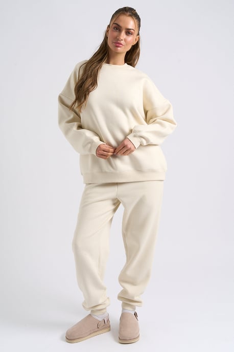 Cream Cuffed Jogger - Image 2