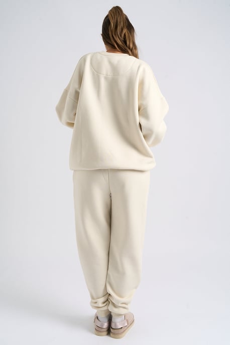 Cream Cuffed Jogger - Image 3