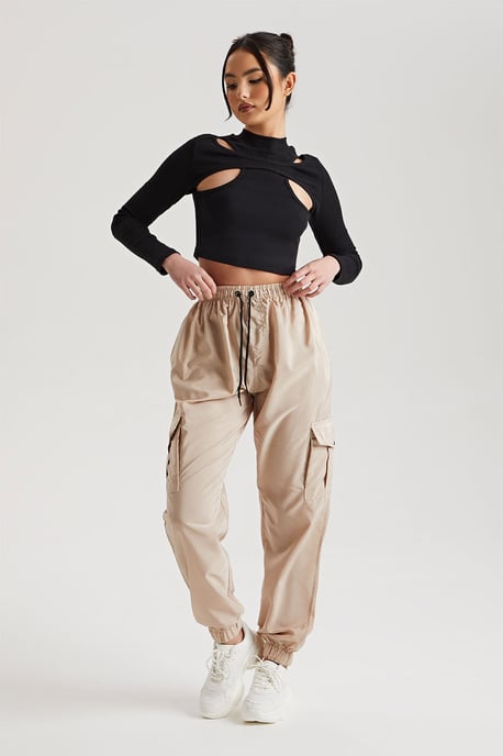 Grey Parachute Cargo Trouser - Image 2