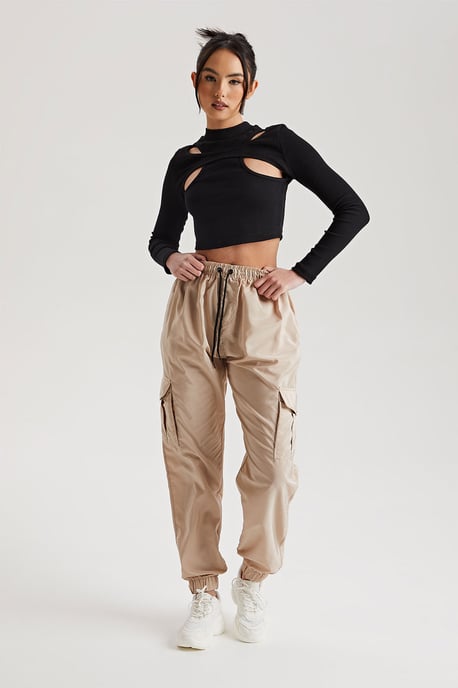 Grey Parachute Cargo Trouser - Image 3