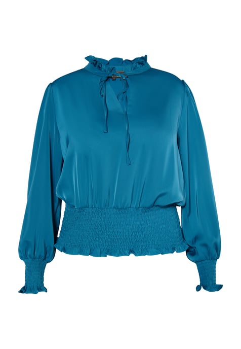 Faina Blouse Dames Smaragdblauw - Image 1