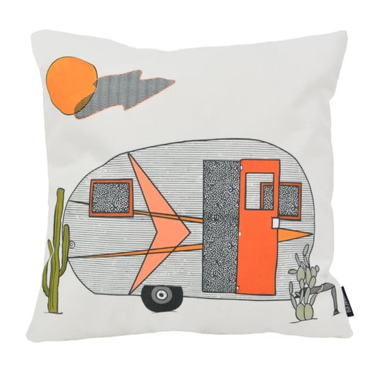 Gek op kussens! Sierkussen caravan camping outdoor | 45 x 45 cm | katoen/polyester - Image 1