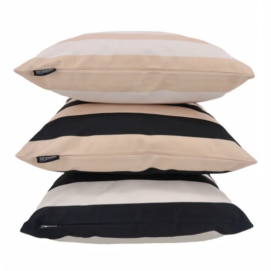 Gek op kussens! Sierkussen streep /crème | 45 x 45 cm | katoen/polyester - Image 2