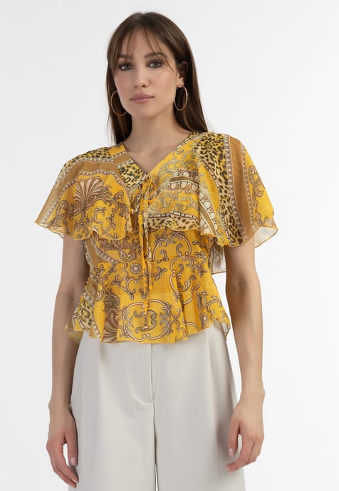 Faina Blouse Dames geel - Image 3