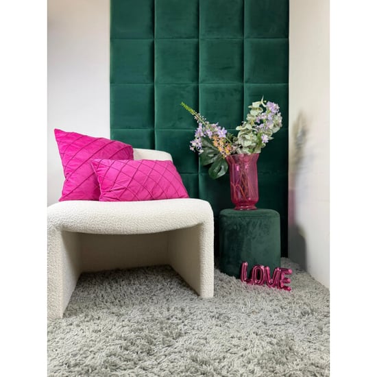 NOVÉE Velvet cross roze | 45 x 45 cm | kussenhoes | velvet/polyester - Image 2