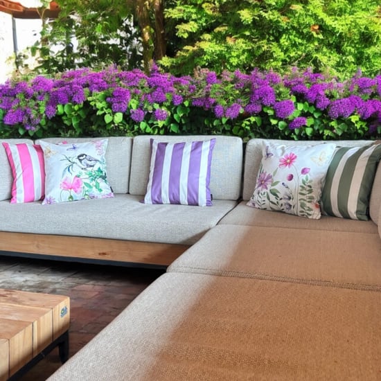 NOVÉE Streep roze outdoor | 45 x 45 cm | kussenhoes | katoen/polyester - Image 2