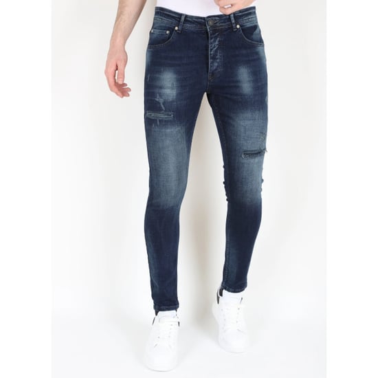 Mario Morato Donker stonewash jeans met gaten strech mm120 - Image 1