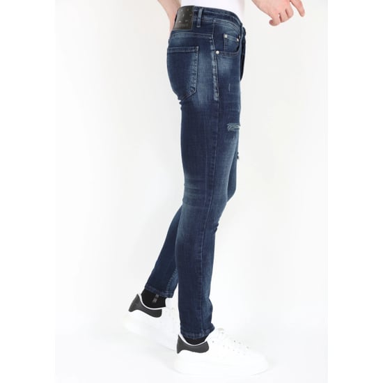 Mario Morato Donker stonewash jeans met gaten strech mm120 - Image 4