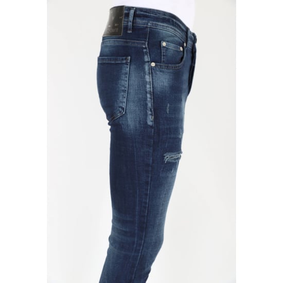 Mario Morato Donker stonewash jeans met gaten strech mm120 - Image 6