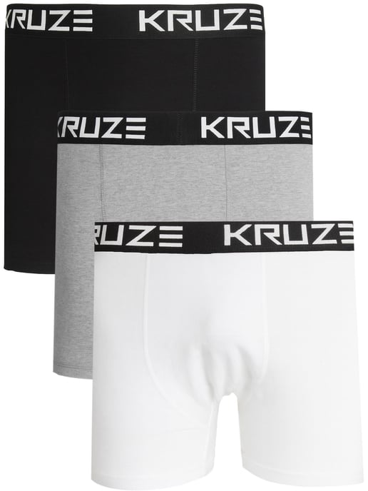Kruze | 3 Pack Mens Cotton Stretch Boxer Shorts - Image 1