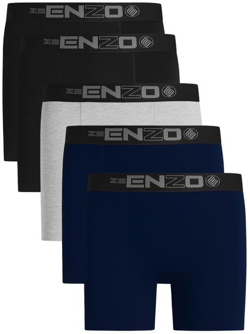 Enzo | 5 Pack Mens Boxer Shorts Cotton Stretch Underwear - Image 1