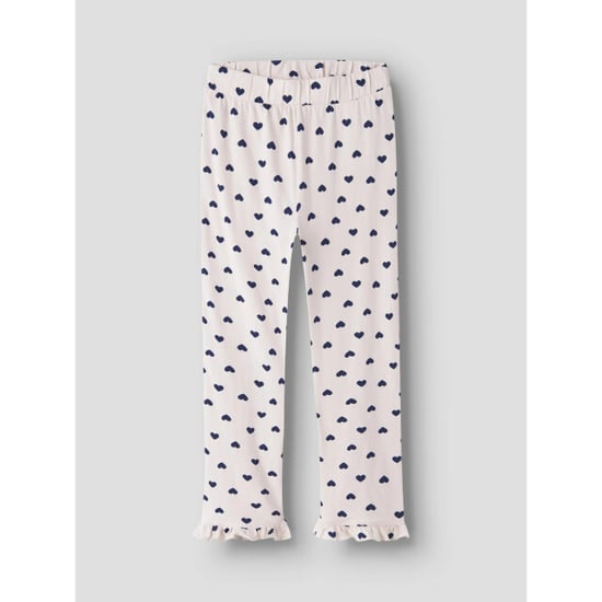 Name It Meisjes lange pyjama set nkfragna wit/roze hartjes print - Image 4