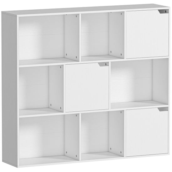 4goodz Boekenkast met 3 deuren en 6 open planken voor woonkamer of slaapkamer - Image 1