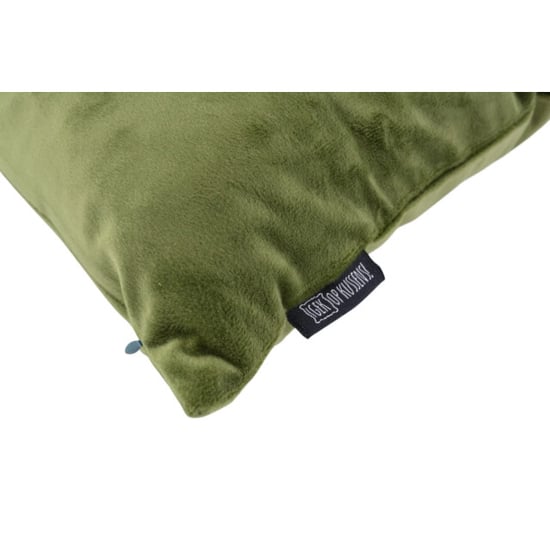Gek op kussens! Velvet olijf | 45 x 45 cm | kussenhoes | polyester - Image 2