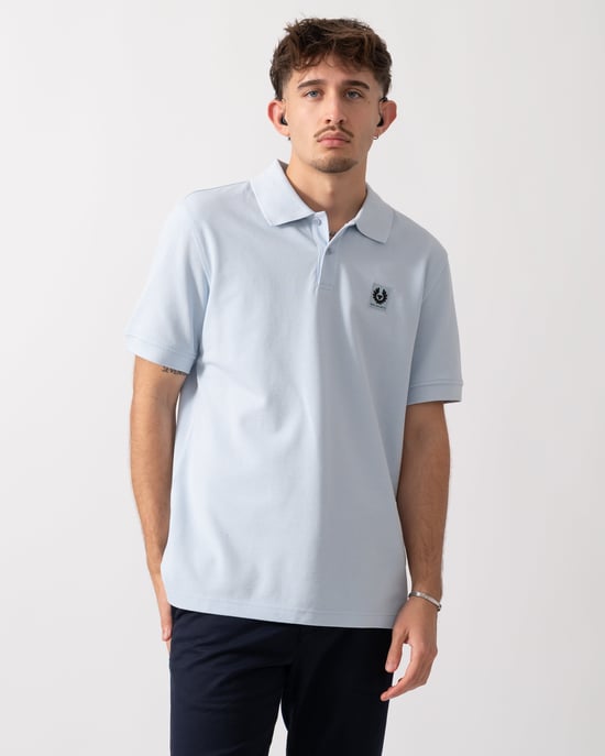 Short Sleeve Polo in Light Blue - Image 1